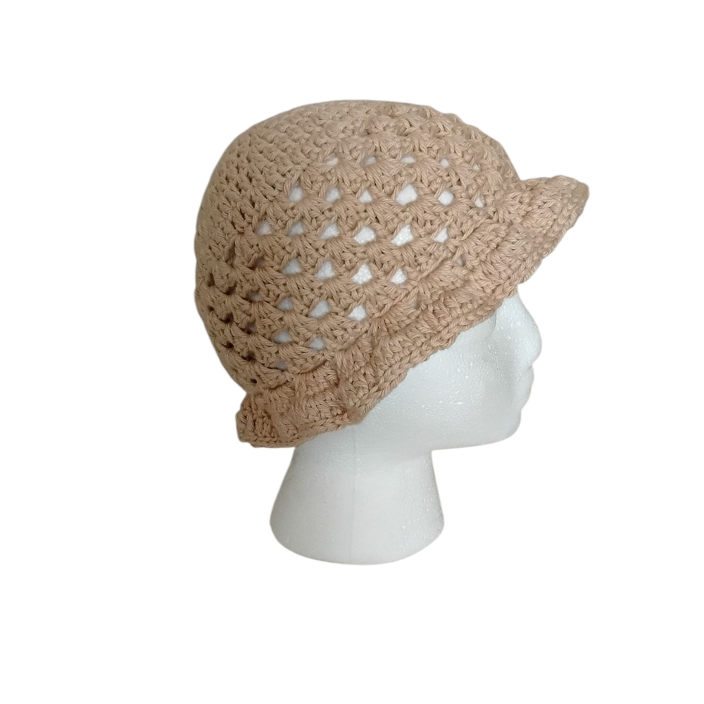 Crochet Bucket Hat Girls Size 3-10 Boho Cottagecore Festival 90s Y2K Bohemian